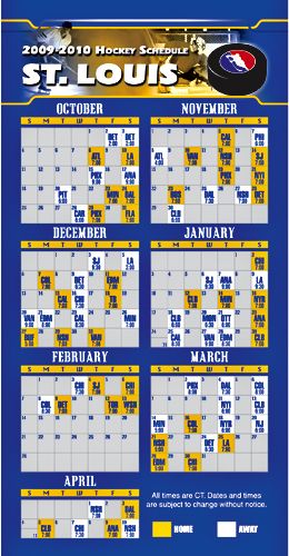 ReaMark Products: St. Louis Hockey Schedule